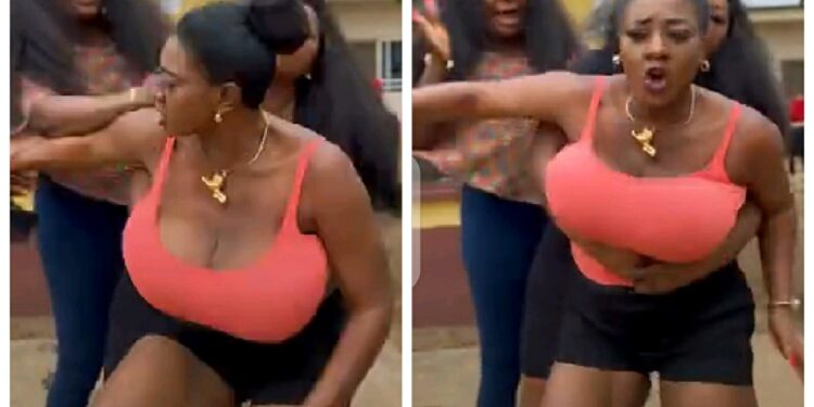 Drama as Actress Destiny Etiko fights fellow actress on set (VIDEO)