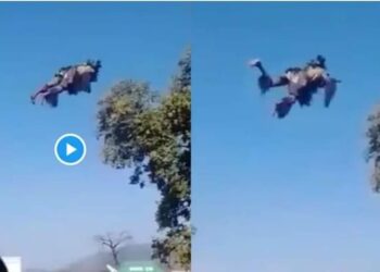 Witch doctor trends online for flying in broad daylight (VIDEO)