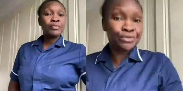 Nigerian nurse collapses after working 73hours abroad to supporting husband schooling (VIDEO)