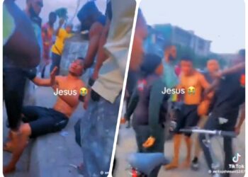 Suspected Yahoo boy accused of st£aling manh00ds of 3 men in Abuja (VIDEO)