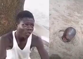 Man b✓ries younger brother alive for stealing N1,000 (VIDEO)