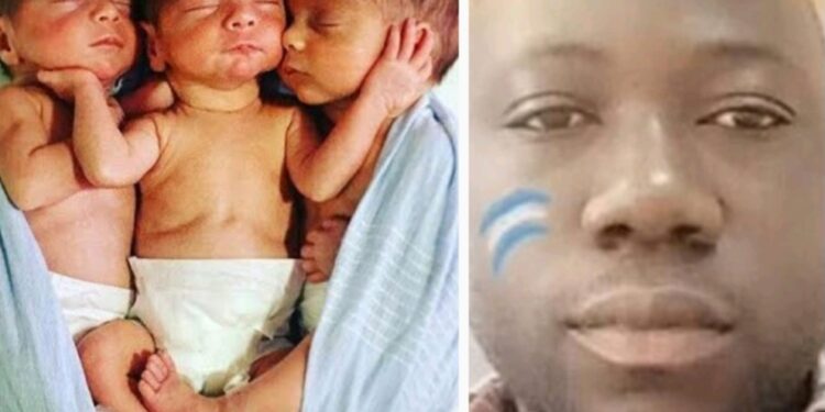 Journalist welcome triplets with wife after 13 years of marriage in Ogun