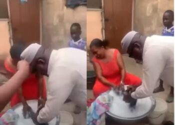 Ghanaian Politician’s Kind Gesture of Washing Female Underwear Goes Viral (VIDEO)
