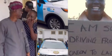 Gov Sanwo-Olu gifts London-to-Lagos solo driver, Pelumi, brand new car, appointed Ambassador (VIDEO)
