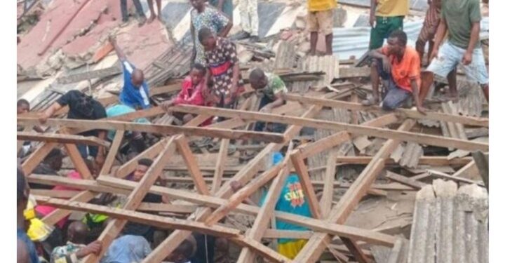 Tragedy strikes as Mosque collapses in Papa Ajao, Lagos: 11-year-old girl loses her life