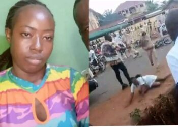 0utrage as Masquerades Brut@lly Fl0g Female Nurse in Enugu (VIDEO)