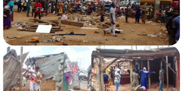 JUST IN: Oyo Govt Demolishes Shops in Popular Ibadan Market, Causing Panic (PHOTOS)