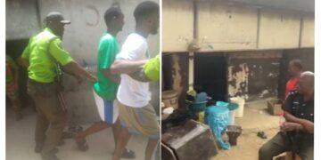 Lagos State Authorities Uncover Illegal Settlement With 86 Partitioned Rooms Under Dolphin Estate Bridge (VIDEO)