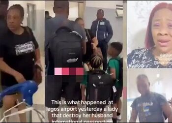 Woman Who Tore Husband’s Passport At Airport Breaks Silence (VIDEO)