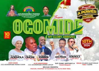 Celestial Church of Christ Aduramigba Parish in Ibadan to Host “Ogomide” Night Vigil