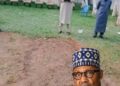 “Social Media Tribute Captures Sobering Moment at Buhari’s Graveside” (PHOTOS)