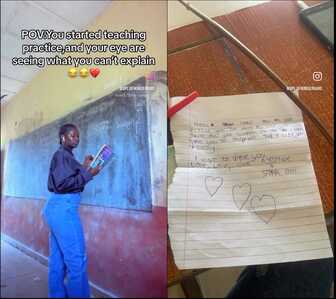 Student writes teacher love letter