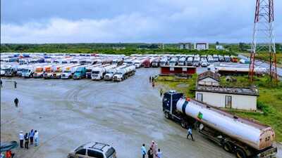 Dangote refinery trucks